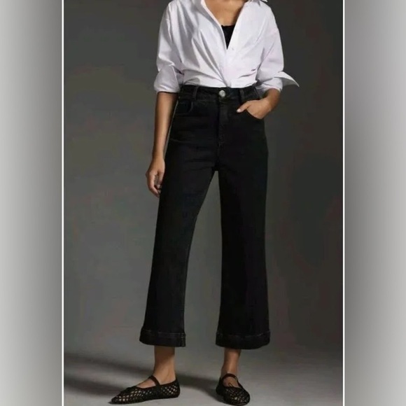 Pilcro Denim - Pilcro Anthropologie The Skipper High-Rise Cropped Wide-Leg Jean, Size 25